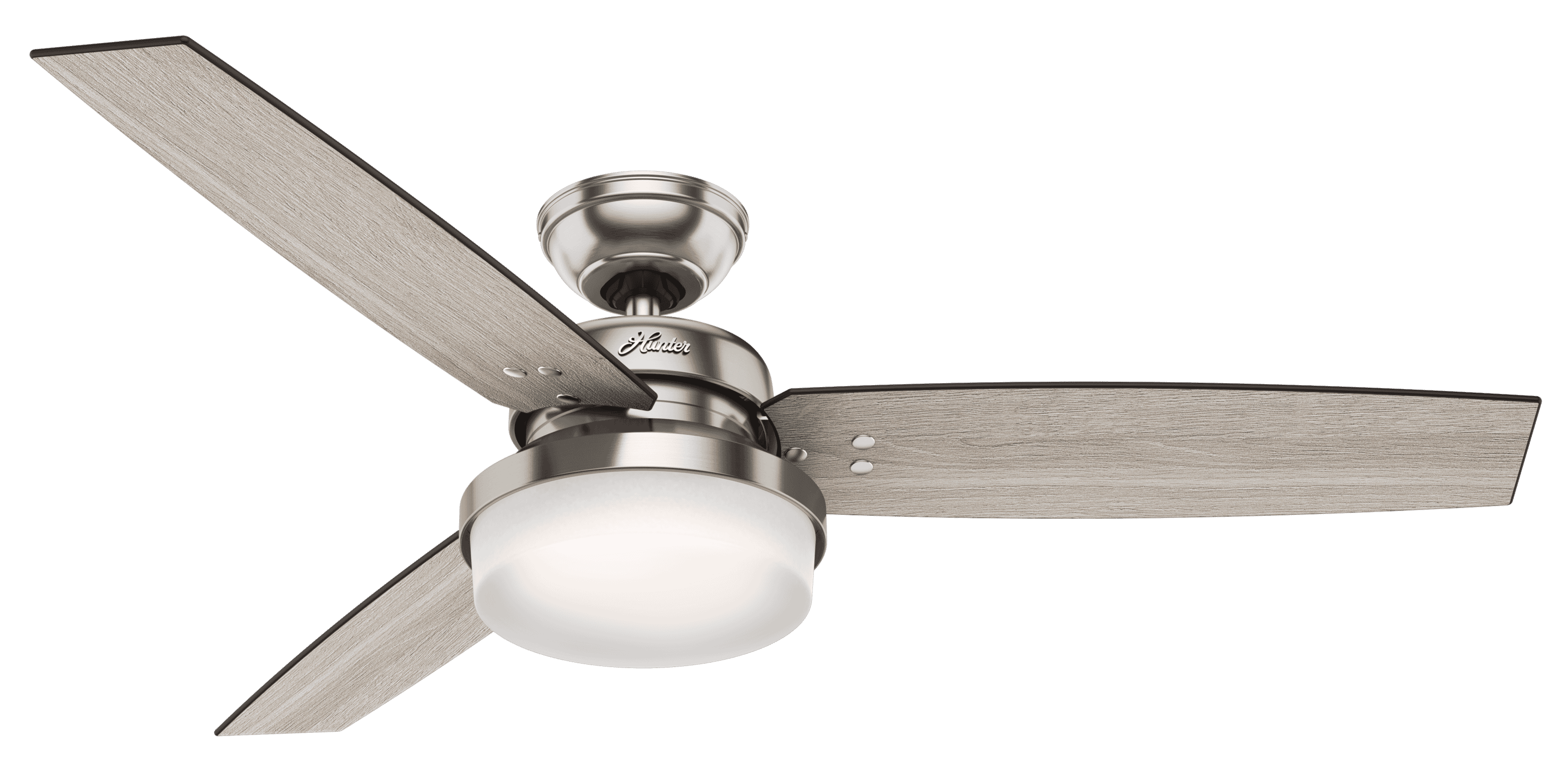 Hunter Sentinel 2-Light 52" Indoor Ceiling Fan in Brushed Nickel