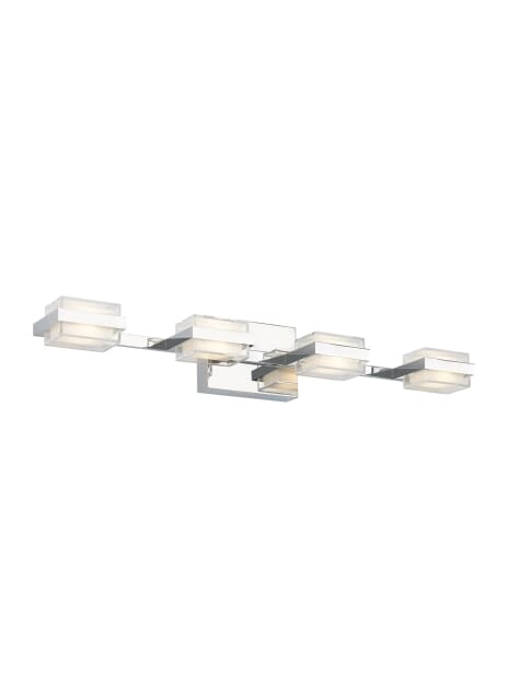 Tech Kamden 8-Light 3000K LED 31" Bathroom Vanity Light in Chrome