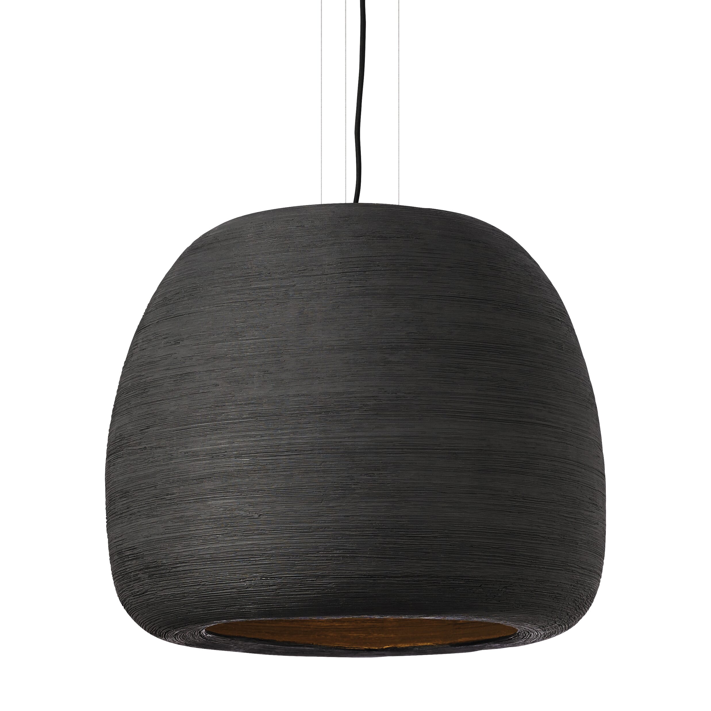 Tech Karam 2700K LED 19" Pendant Light in Black/Black