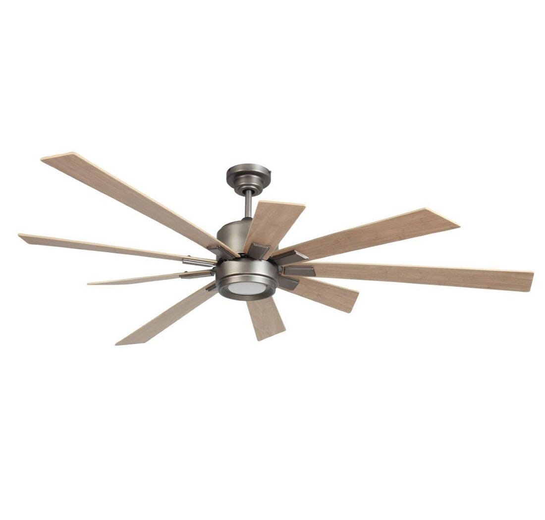 Craftmade Katana 72" Ceiling Fan w/ Rustic Oak Blades in Pewter