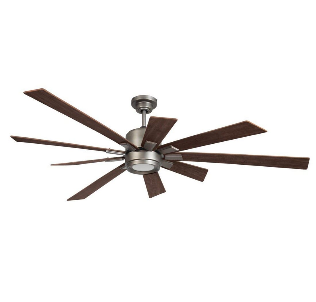 Craftmade Katana 72" Ceiling Fan w/ Walnut Blades in Pewter