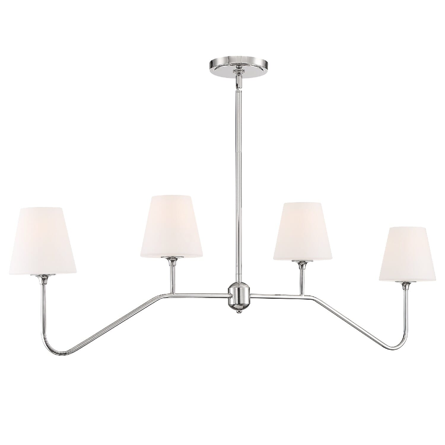 Crystorama Keenan 4-Light 15" Chandelier in Polished Nickel