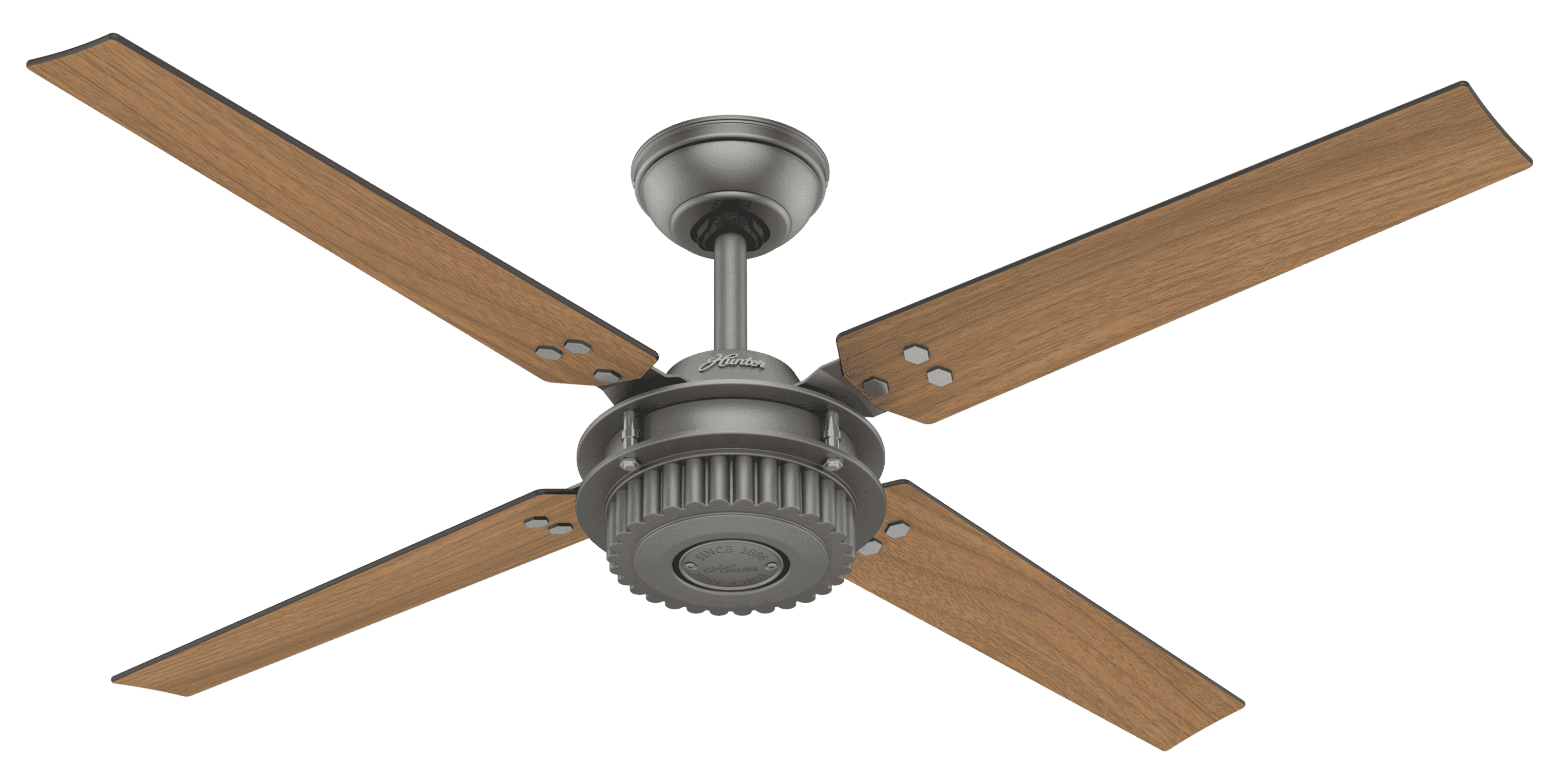 Hunter Chronicle 54" Indoor/Outdoor Ceiling Fan in Matte Silver