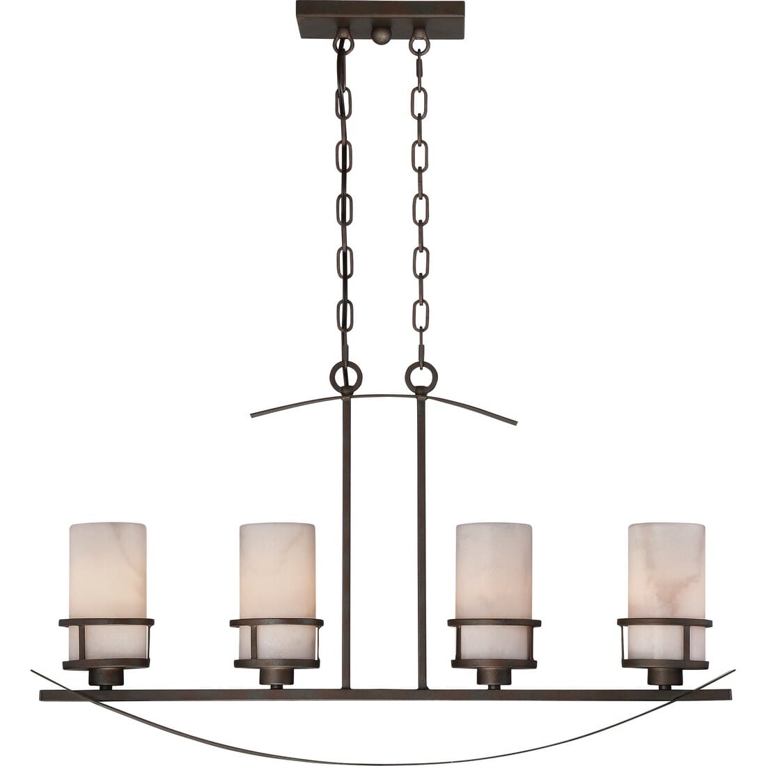 Quoizel Kyle 4-Light 33" Kitchen Island Light in Iron Gate