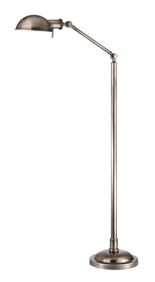 Hudson Valley Girard 56" Floor Lamp in Aged Silver