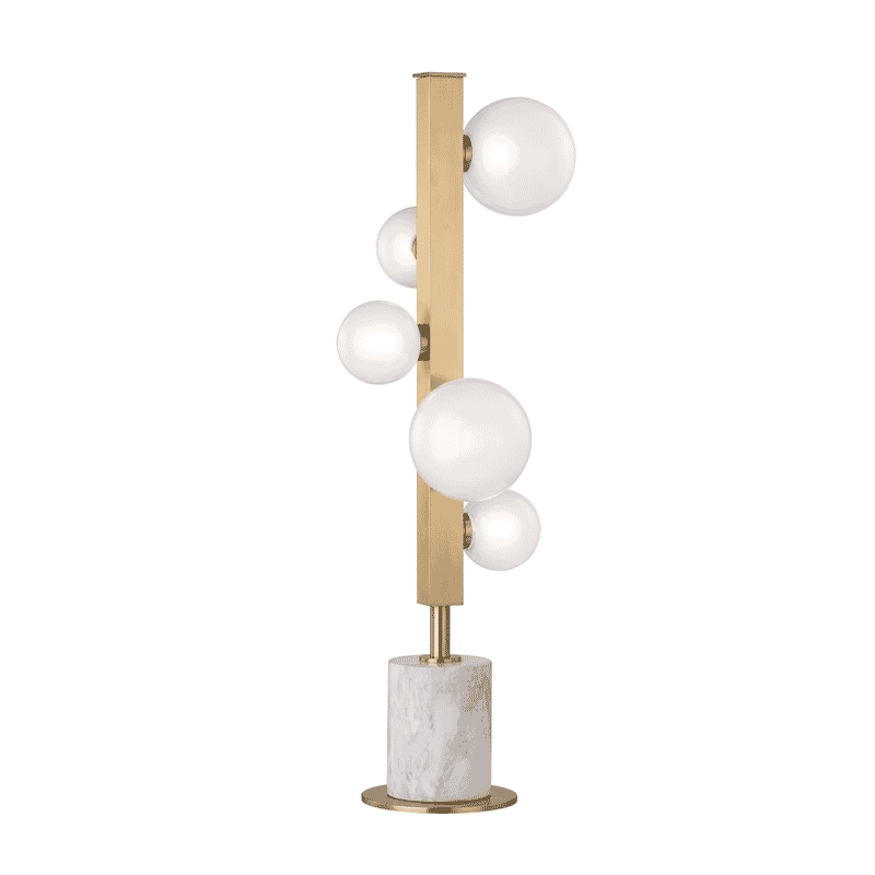 Hudson Valley Mini Hinsdale 5-Light 27" Table Lamp in Aged Brass