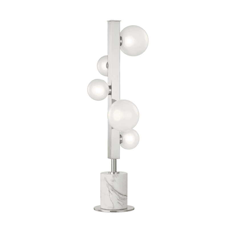 Hudson Valley Mini Hinsdale 5-Light 27" Table Lamp in Polished Nickel