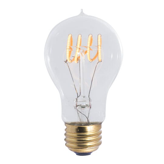 Bulbrite LED A19 Medium 4W Dimmable Light Bulb in Antique - 2pack