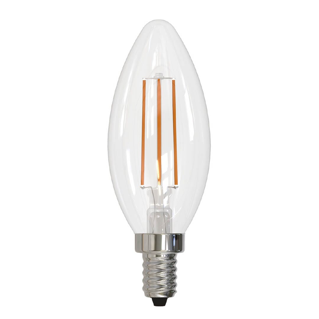 Bulbrite LED B11 Candelabra 5W Dimmable Light Bulb in Clear - 4pack