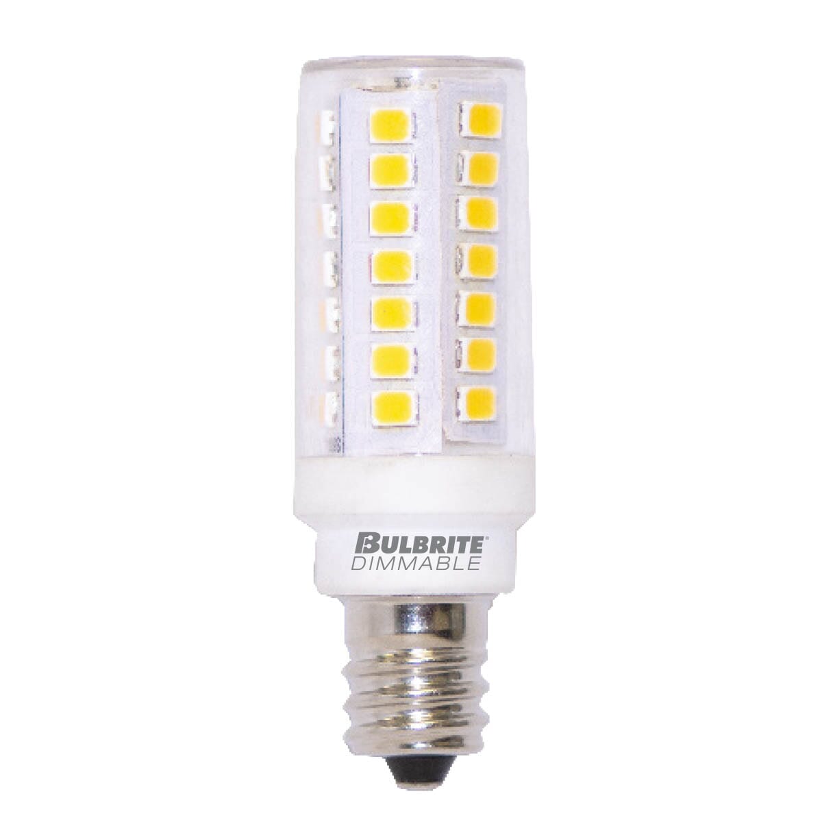 Bulbrite LED T6 Mini-Candelabra 5W Dimmable Light Bulb in Clear - 2pack