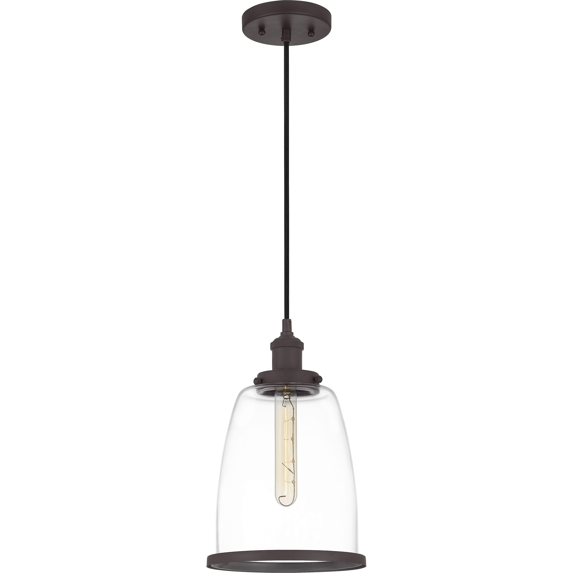 Quoizel Leo 8" Pendant Light in Old Bronze