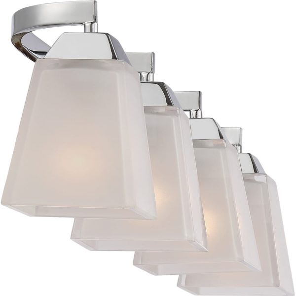 Quoizel Loft 34" 4-Light Bathroom Vanity Light in Polished Chrome