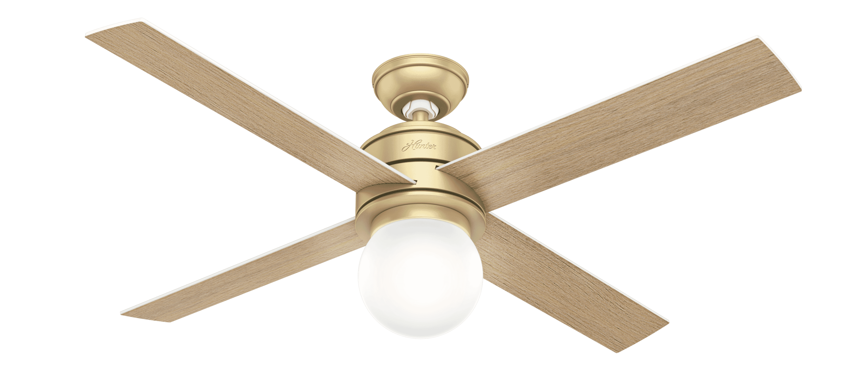 Hunter Hepburn 52" Indoor Ceiling Fan in Modern Brass