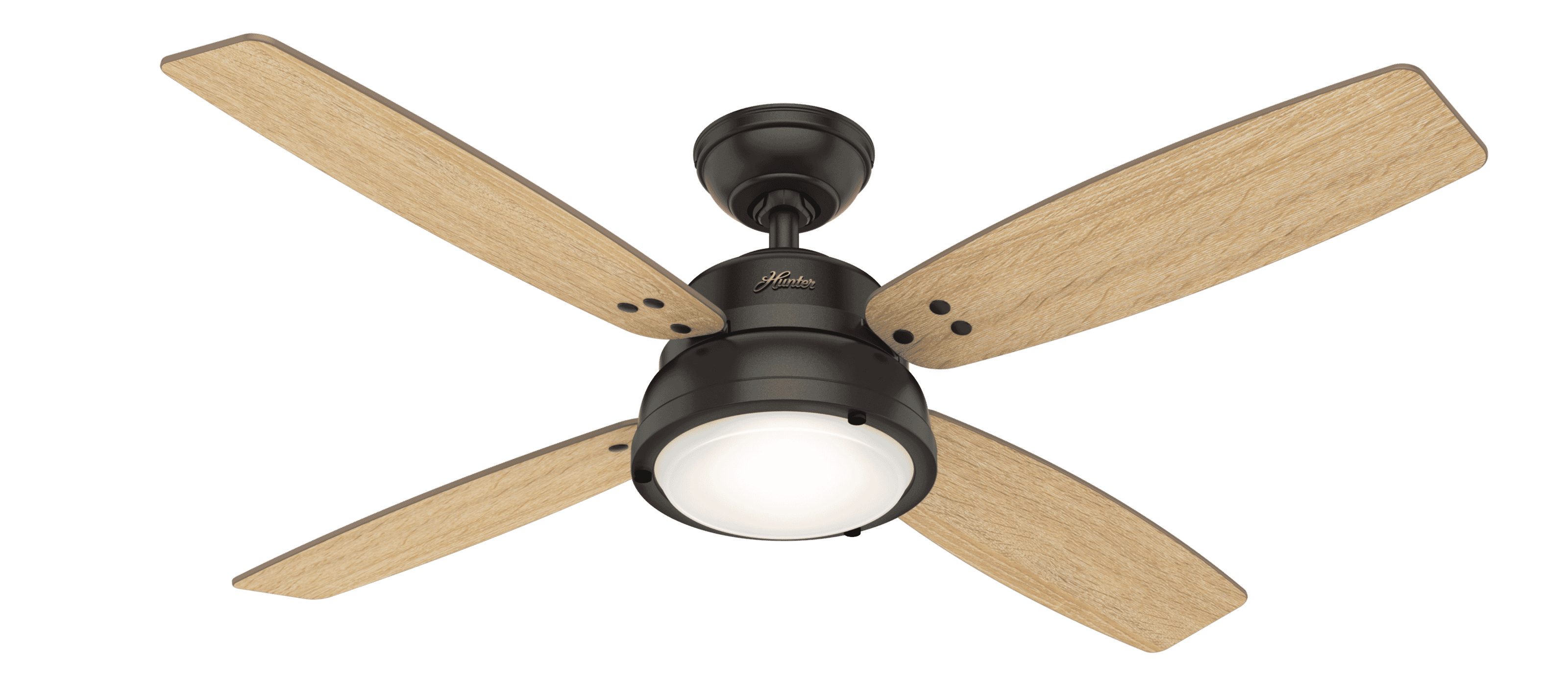 Hunter Wingate 2-Light 52" Indoor Ceiling Fan in Noble Bronze