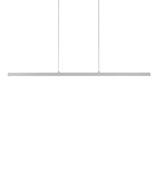 Kuzco Vega LED Thin Linear Pendant Light in Brushed Nickel