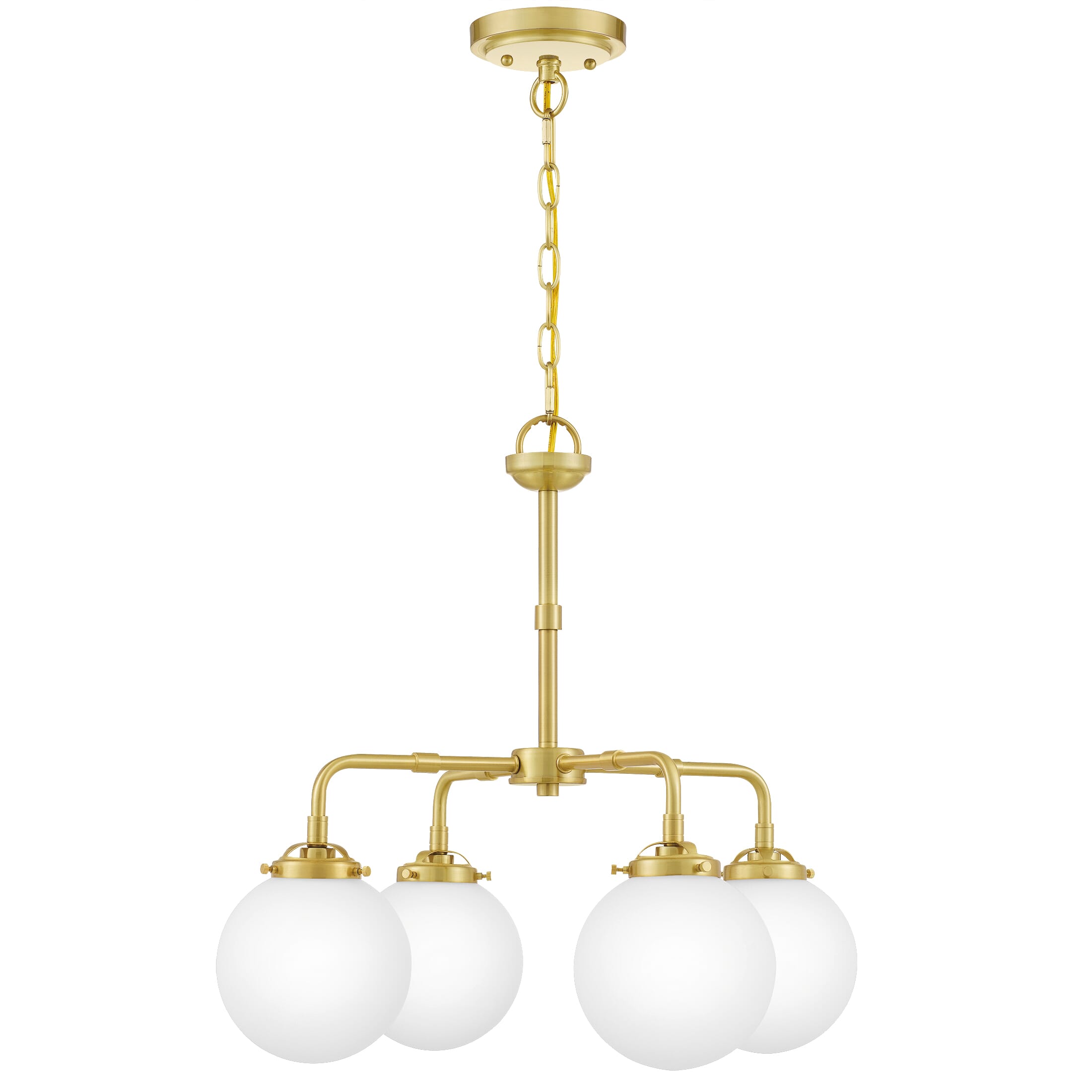 Quoizel Landry 4-Light 20" Contemporary Chandelier in Satin Brass