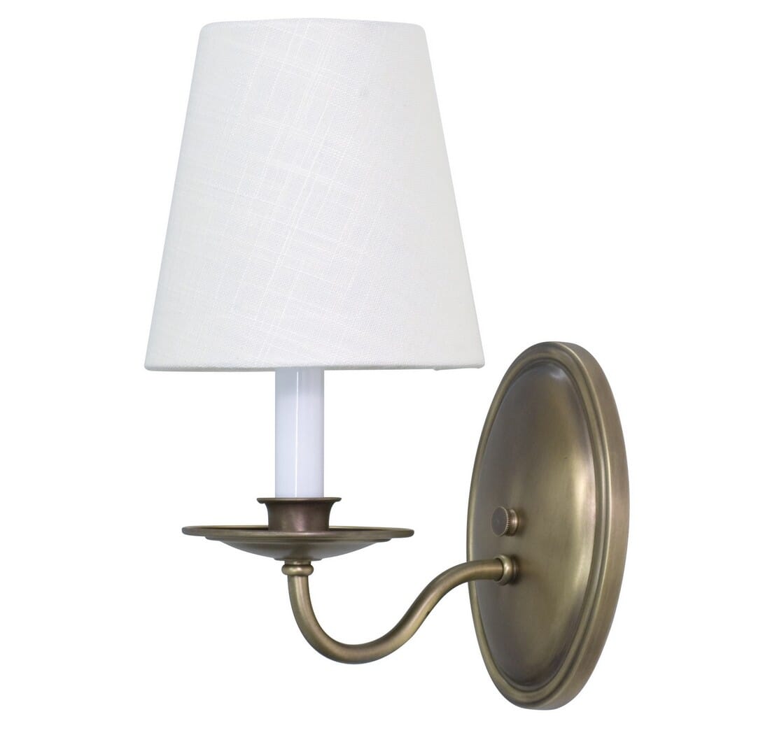 House of Troy Lake Shore 11.5" Wall Lamp in Antique Brass