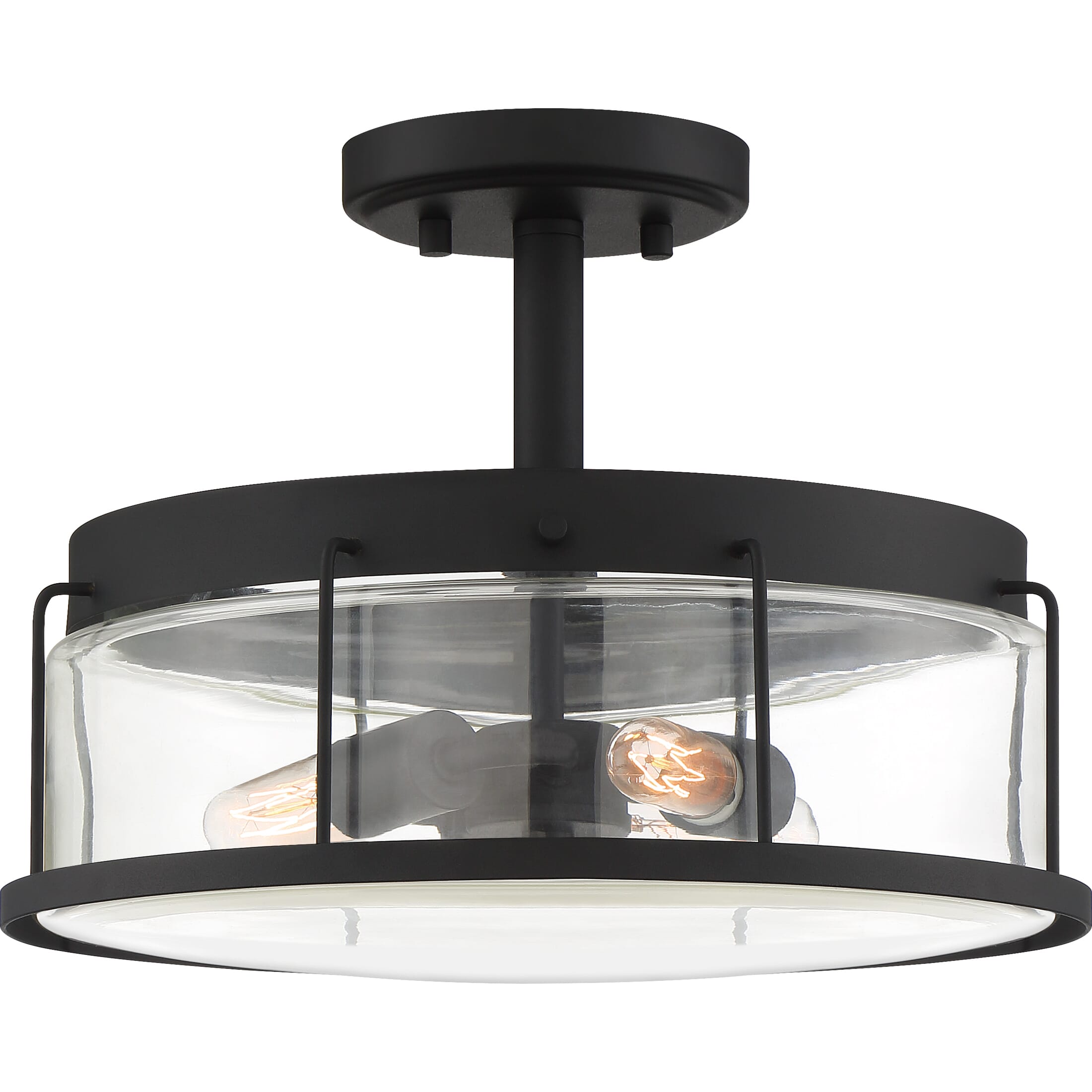 Quoizel Ludlow 3-Light 13" Ceiling Light in Earth Black