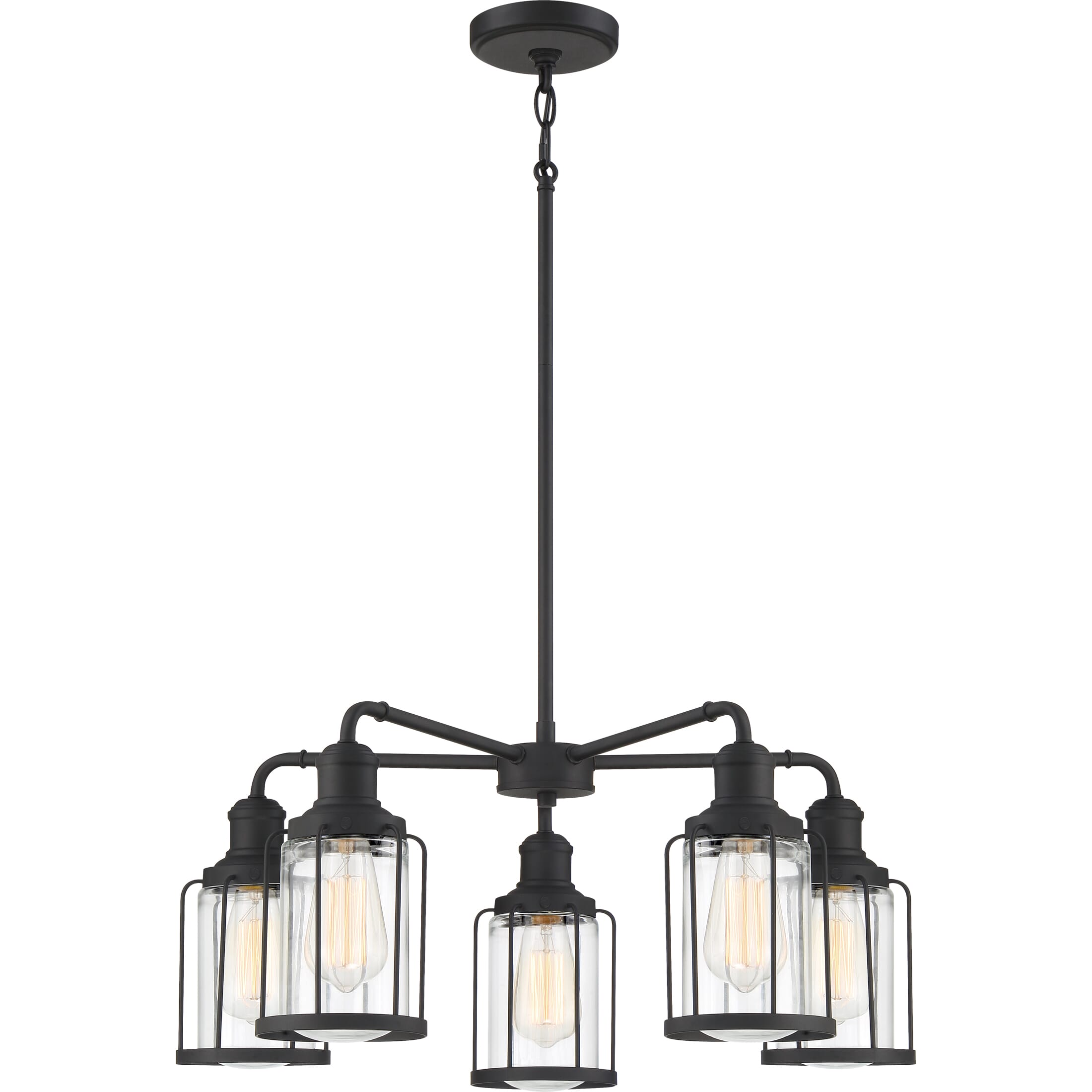 Quoizel Ludlow 5-Light 12" Transitional Chandelier in Earth Black