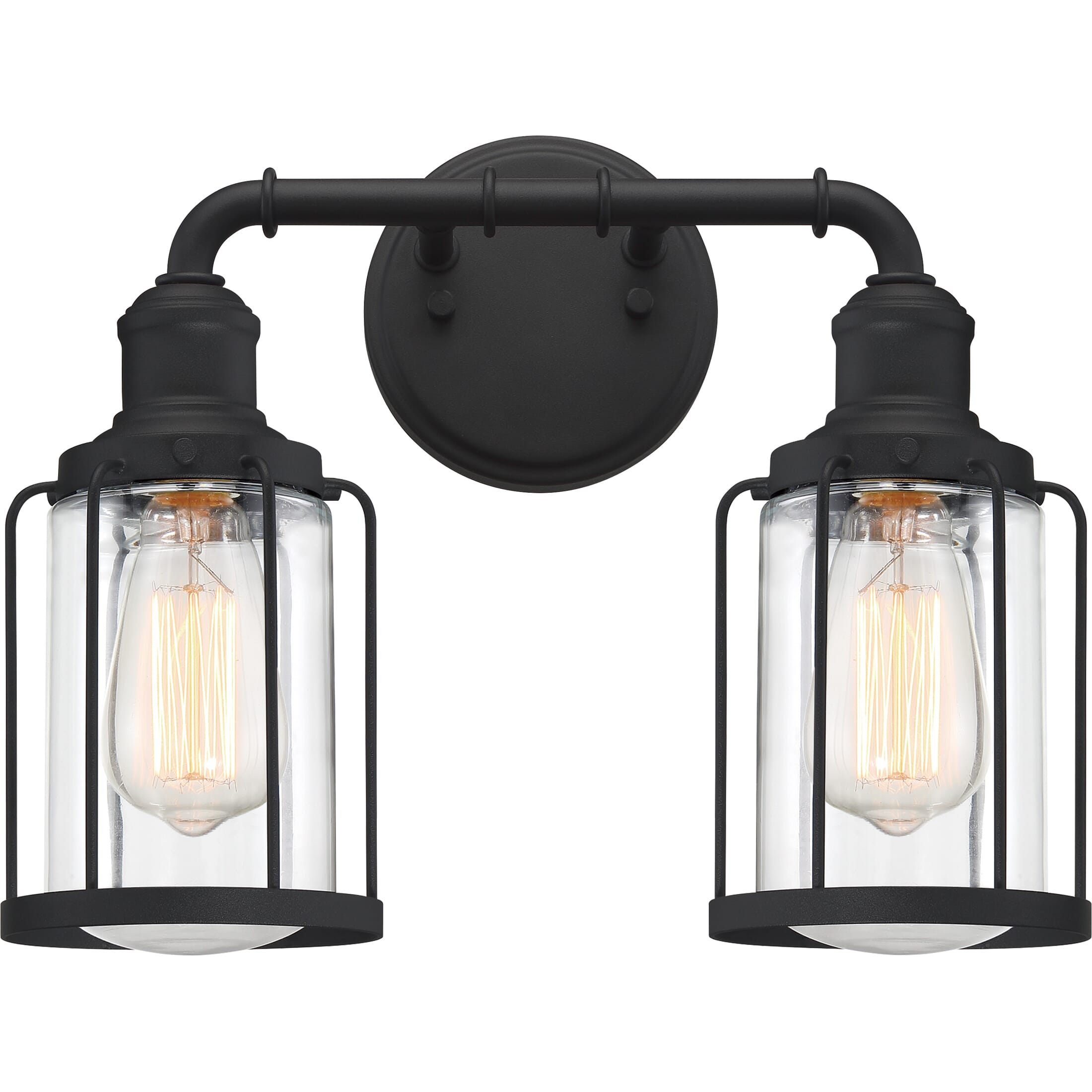 Quoizel Ludlow 2-Light 15" Bathroom Vanity Light in Earth Black