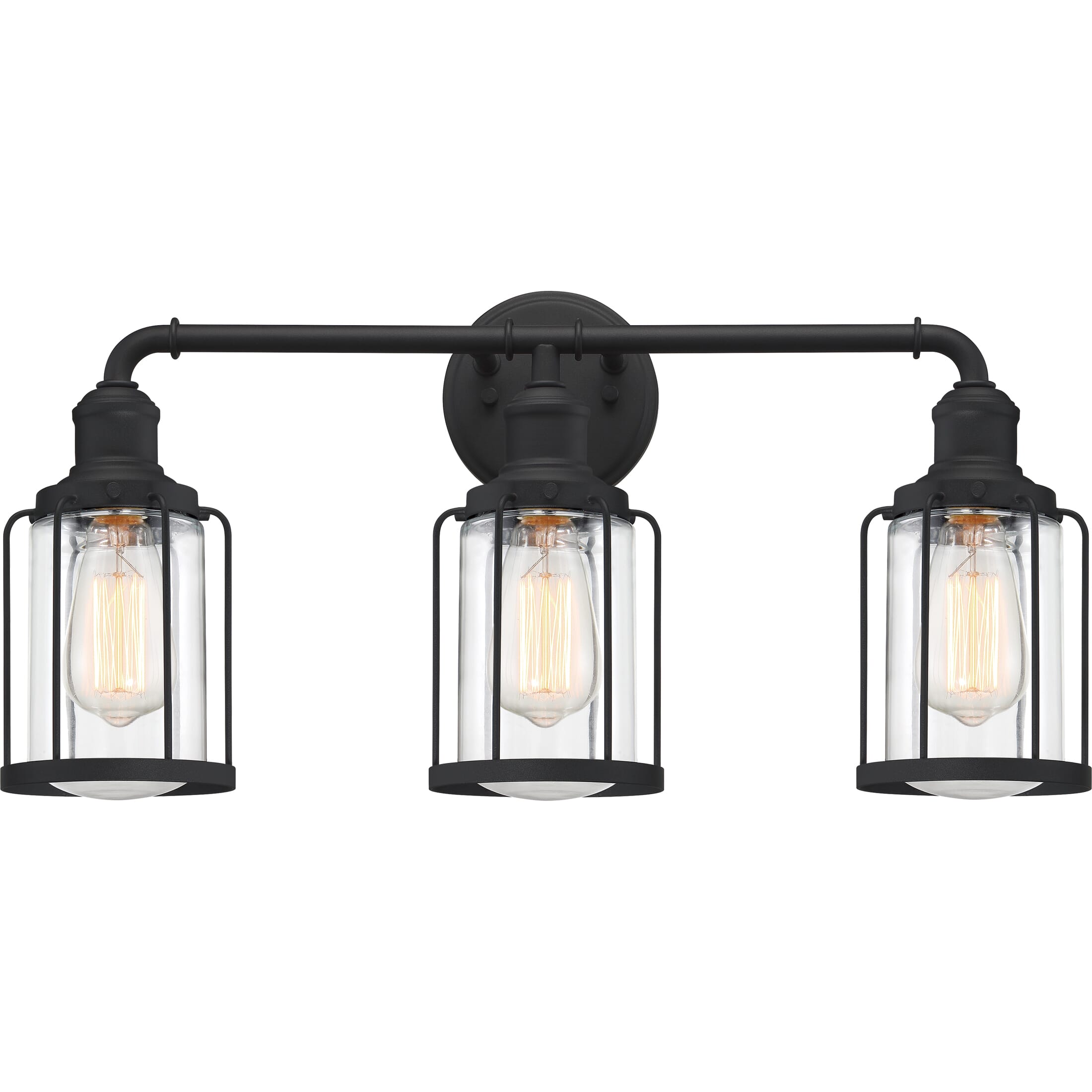 Quoizel Ludlow 3-Light 24" Bathroom Vanity Light in Earth Black