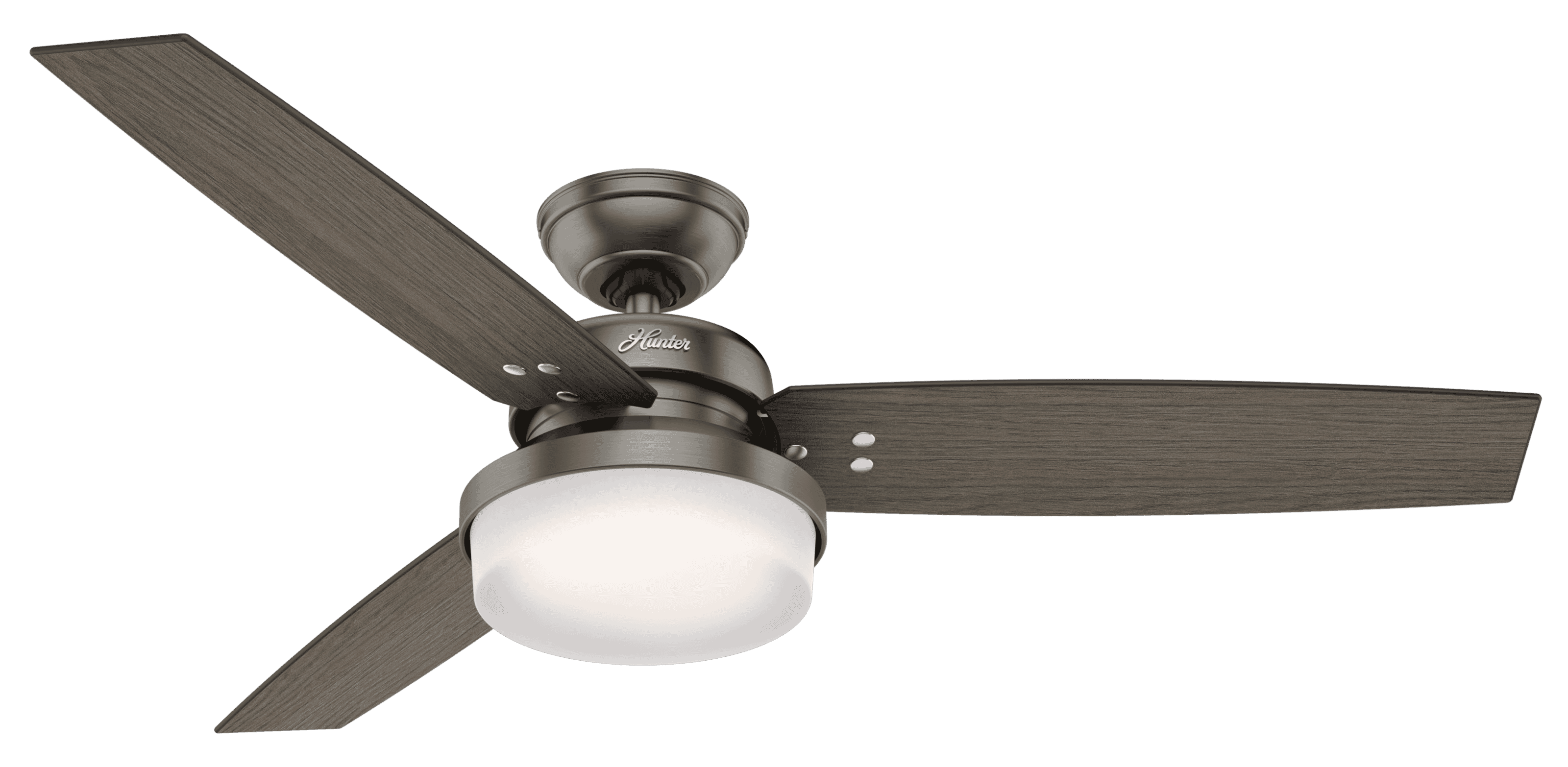 Hunter Fans Sentinel 2-Light 52" Ceiling Fan in Brushed Slate