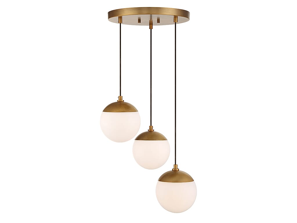 Trade Winds Cheryl Orb Chandelier in Natural Brass