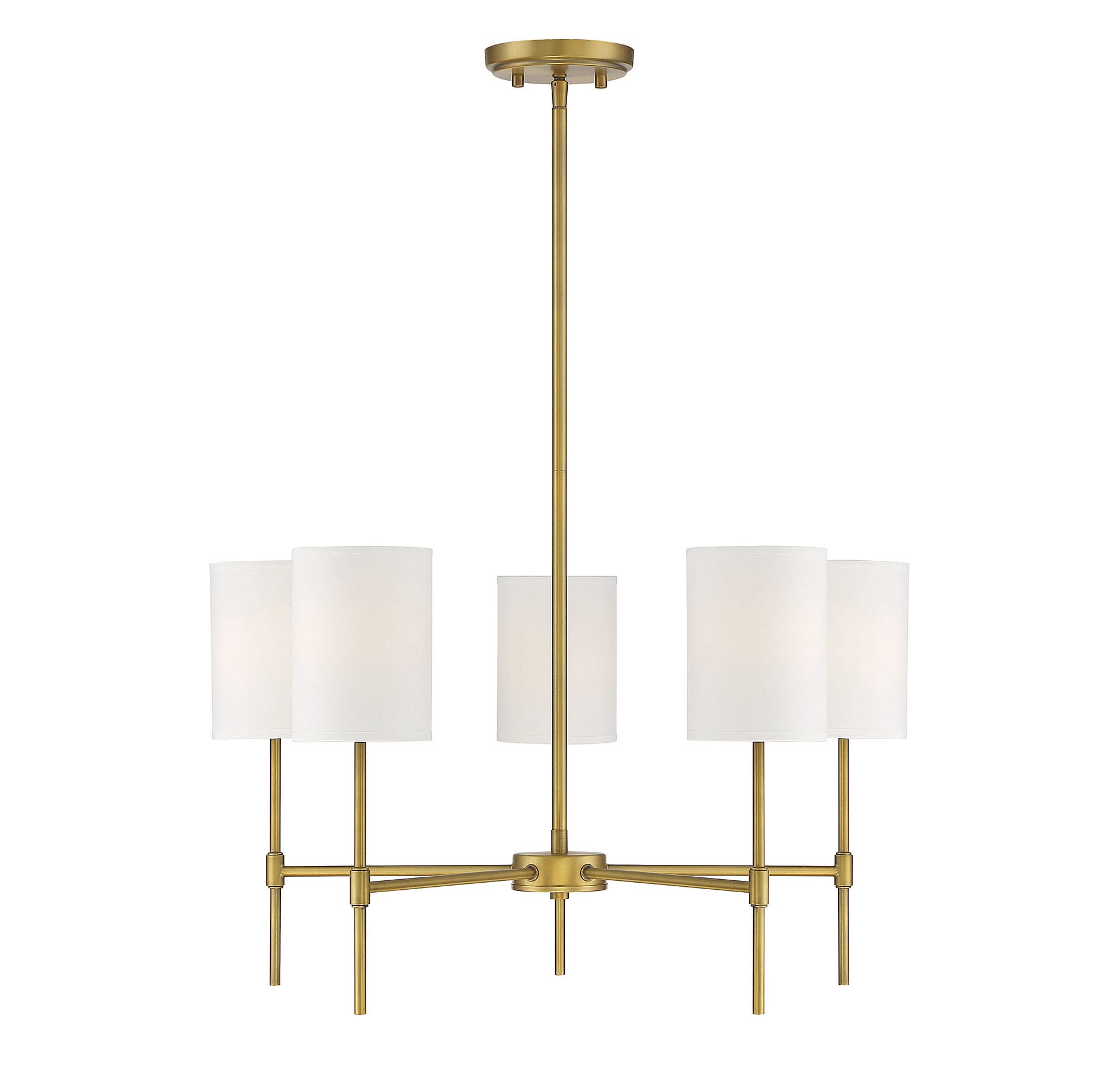 Trade Winds Leslie 5-Light Chandelier in Natural Brass