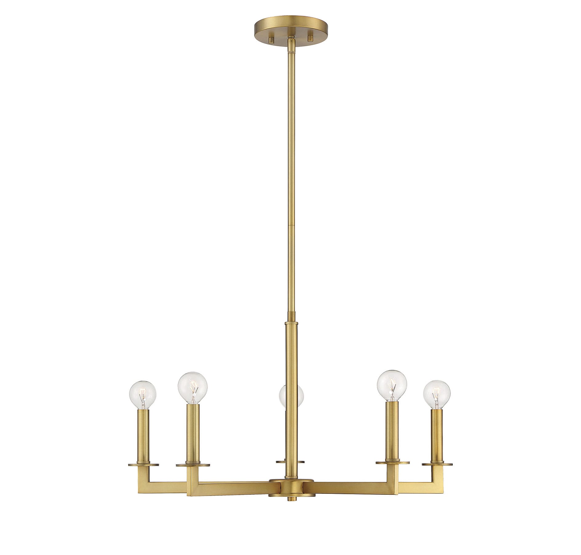 Trade Winds Ashley 5-Light Chandelier in Natural Brass