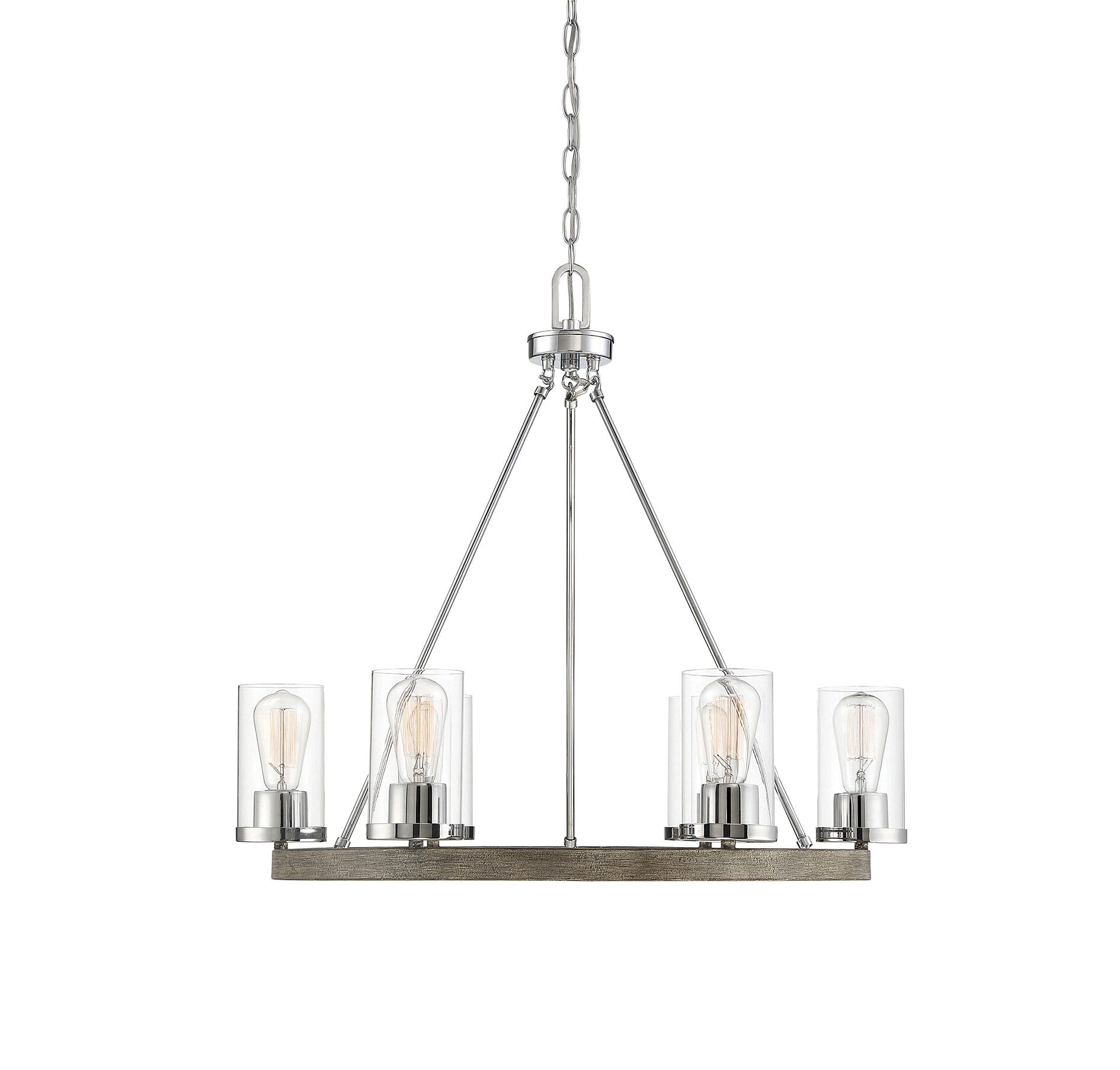 Trade Winds Northwood 5-Light Chandelier in Greywood Chrome