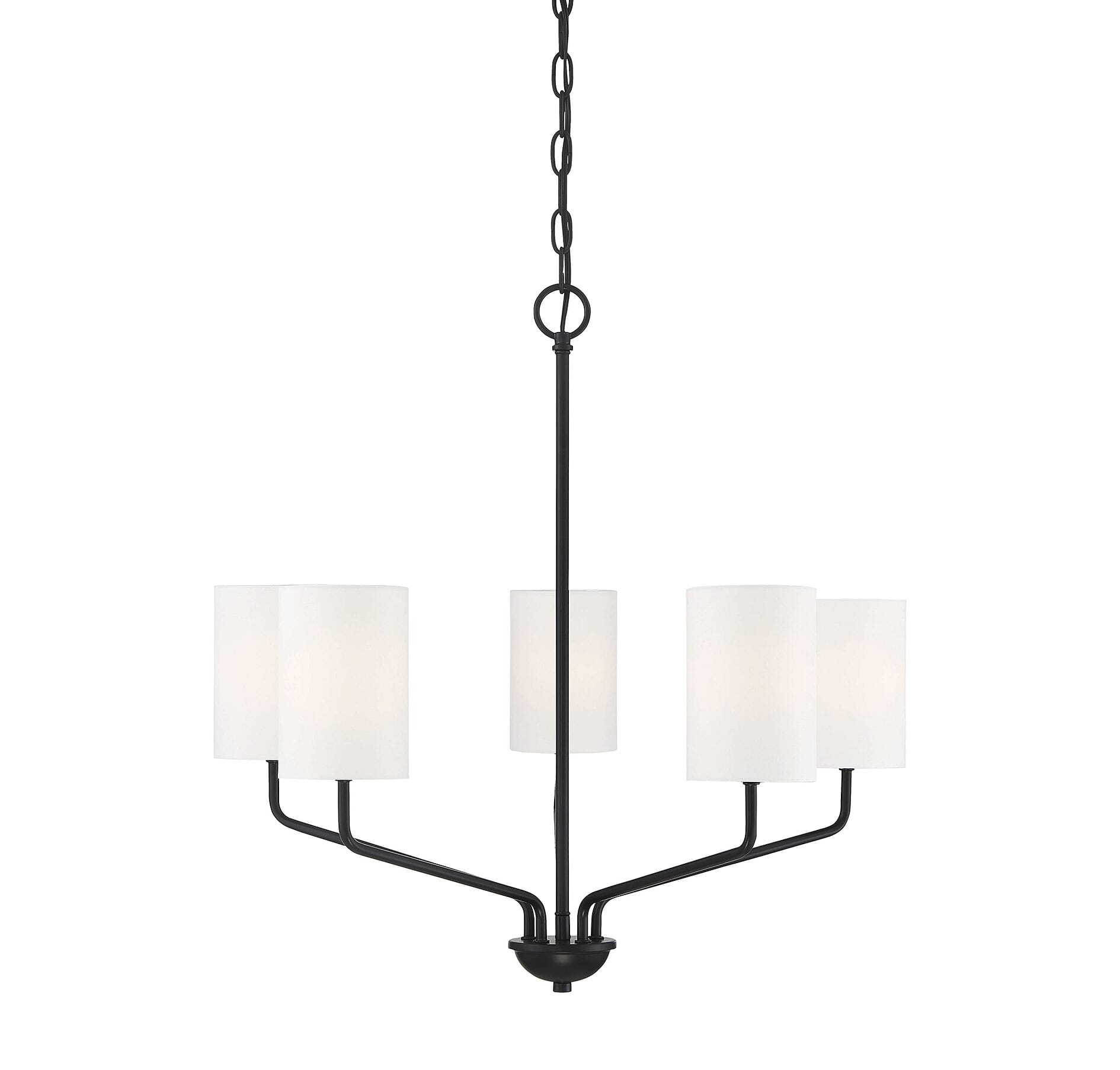 Trade Winds Amelia 5-Light Chandelier in Matte Black