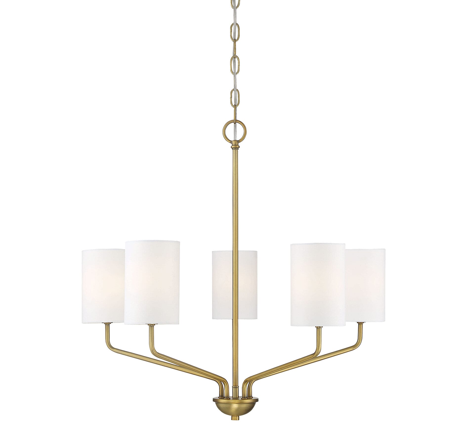 Trade Winds Amelia 5-Light Chandelier in Natural Brass