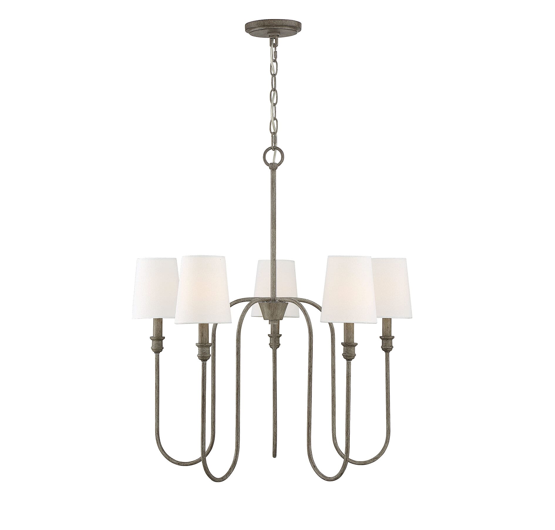 Trade Winds Monroe 5-Light Chandelier in Aged Wood