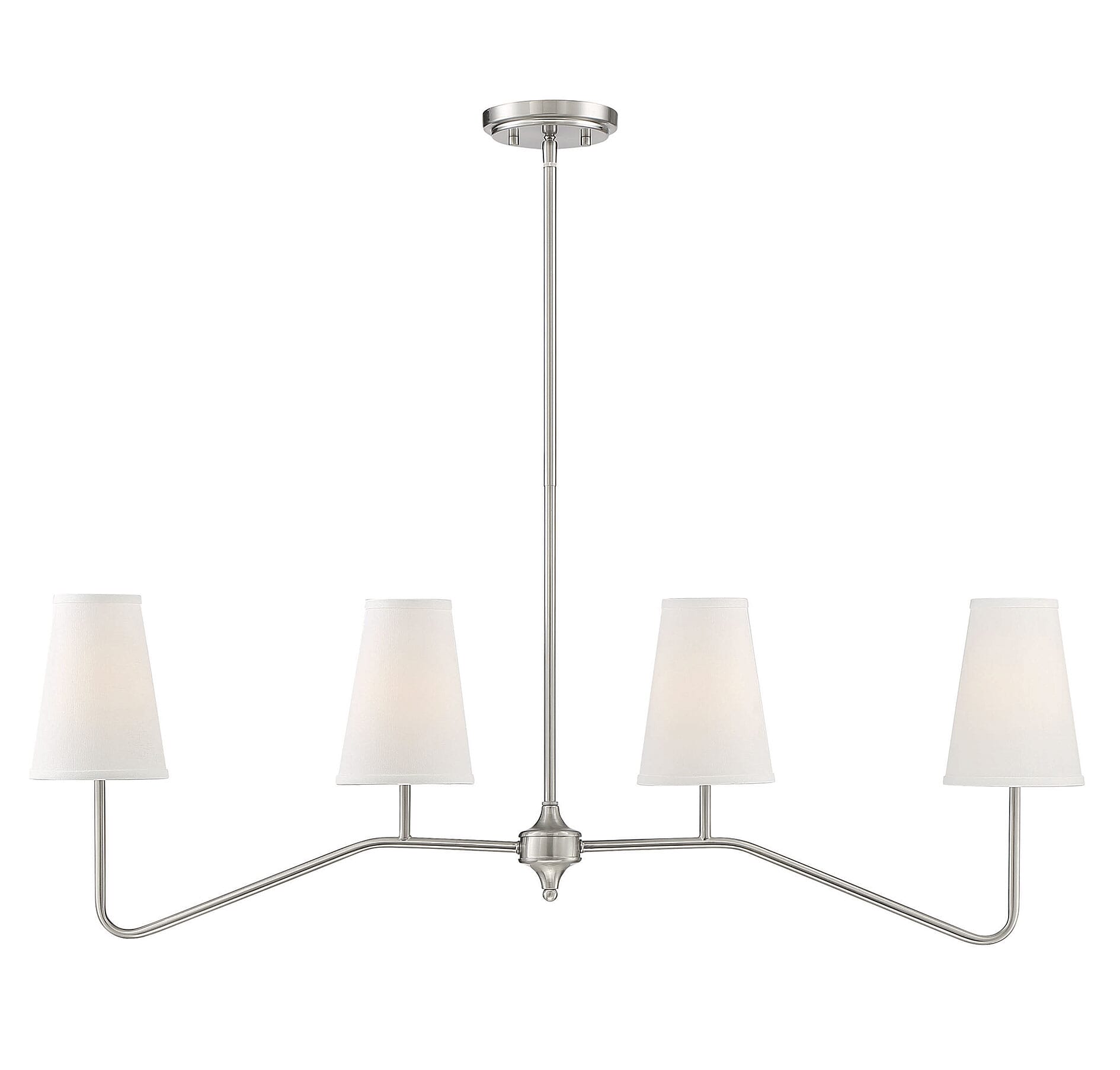 Trade Winds Madison Linear Chandelier in Brushed Nickel