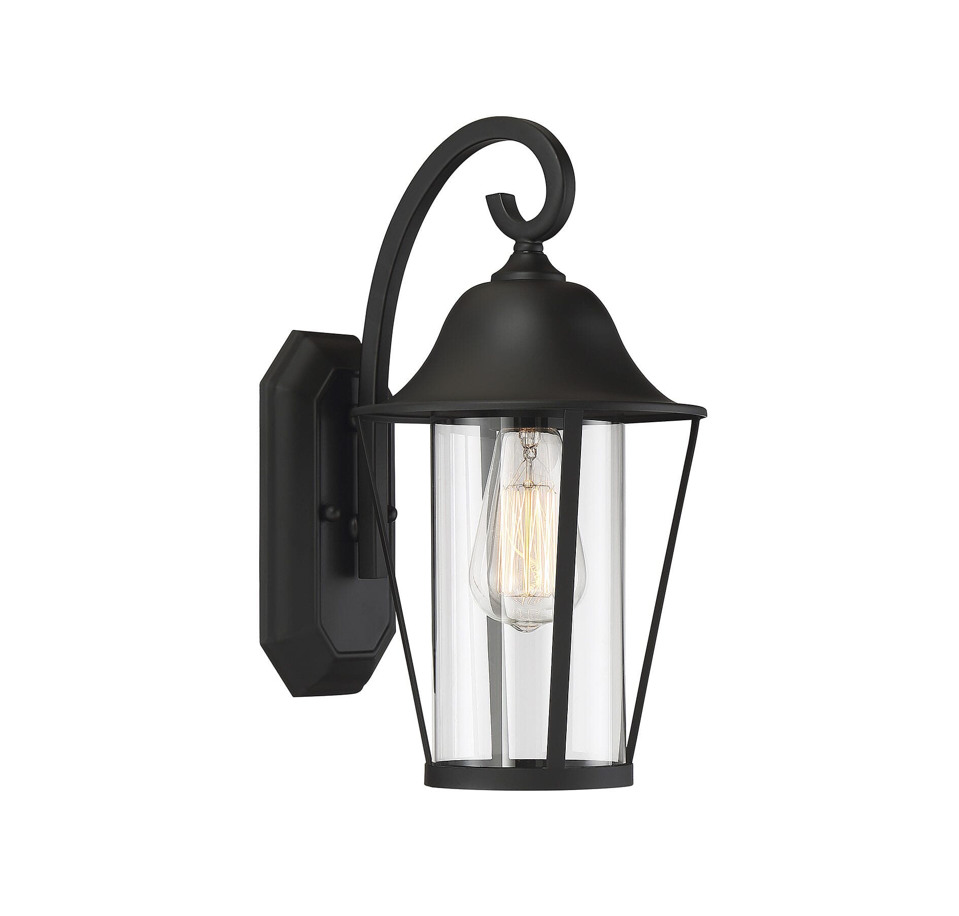 Trade Winds Lancaster 14" Outdoor Wall Light in Matte Black