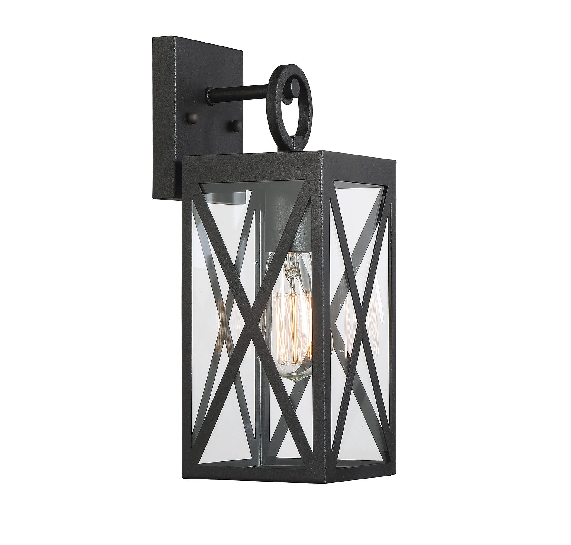 Trade Winds Sheffield 14" Outdoor Wall Light in Black