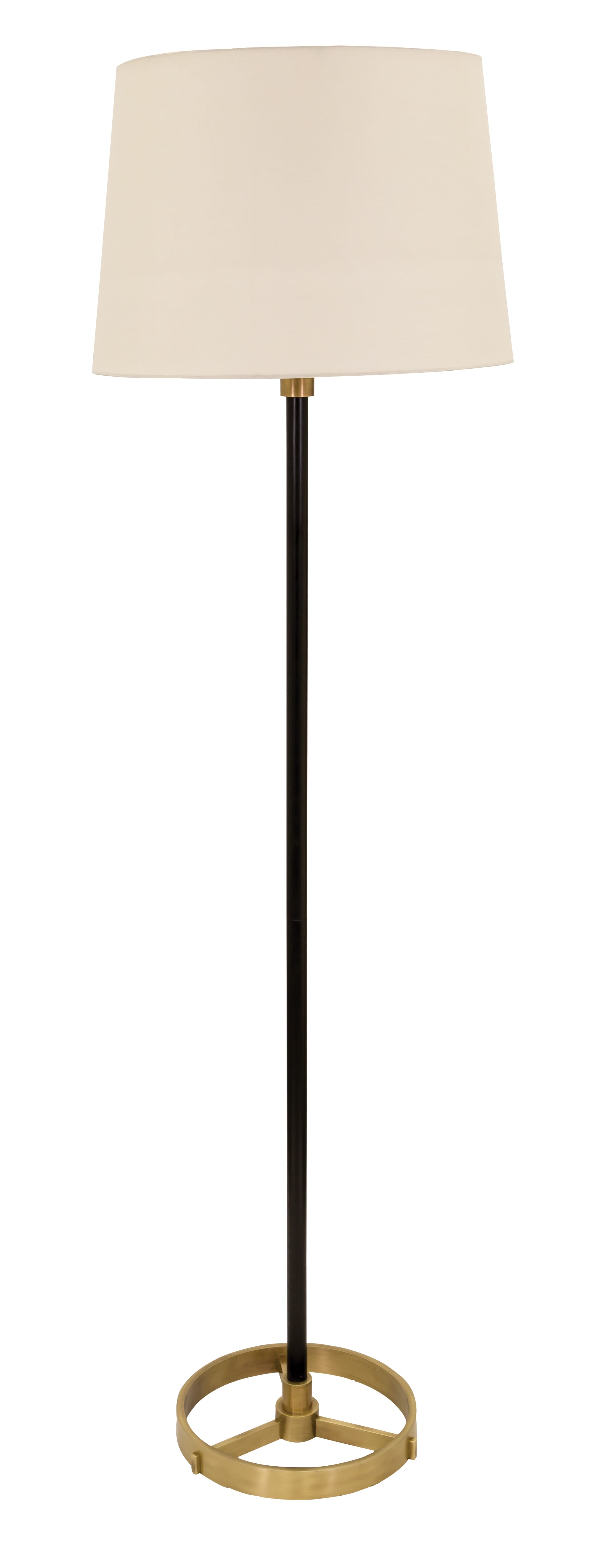 House of Troy Morgan 62" Floor Lamp in Black with Antique Brass