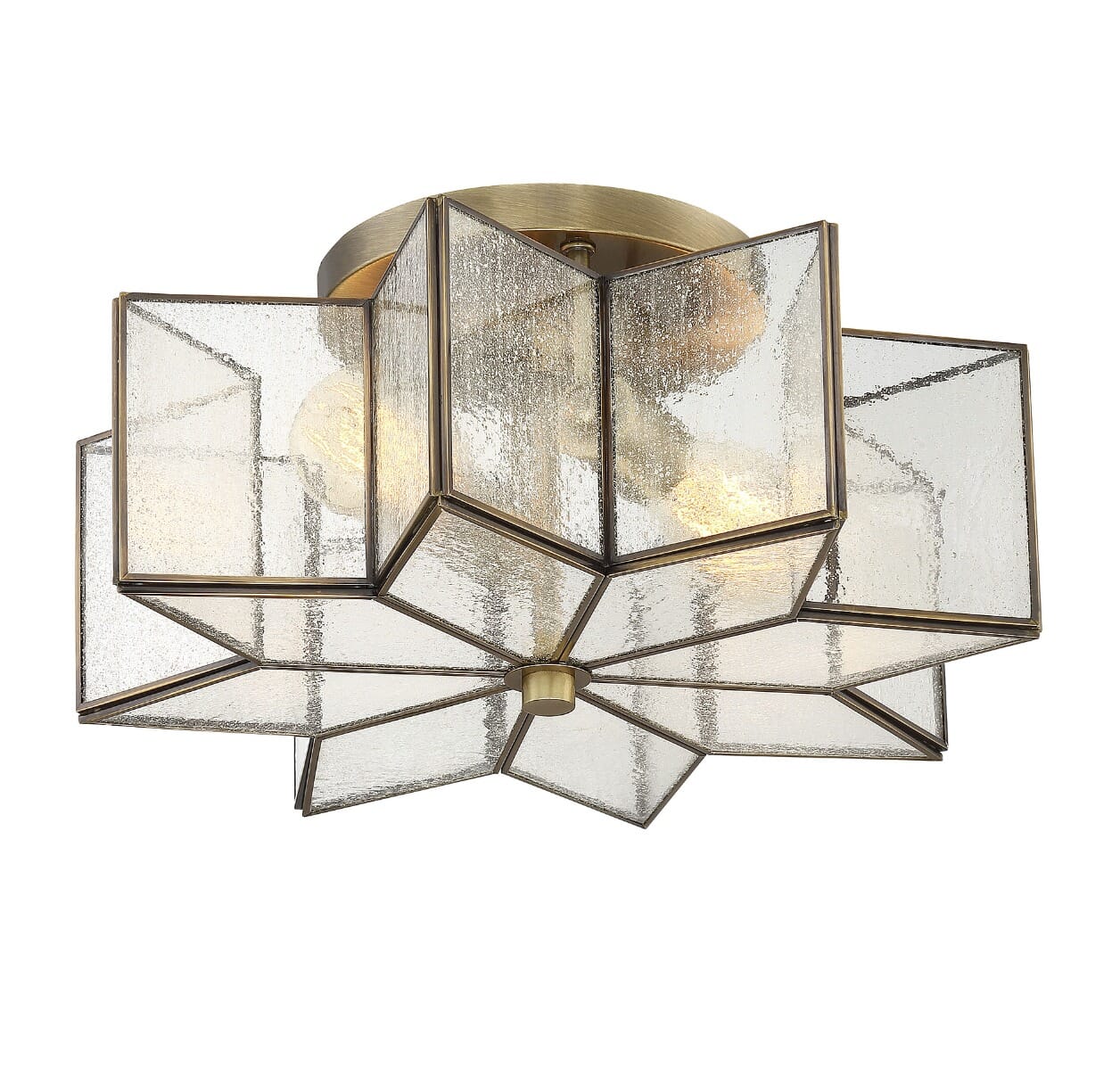 Trade Winds Stella Star Ceiling Light in Natural Brass