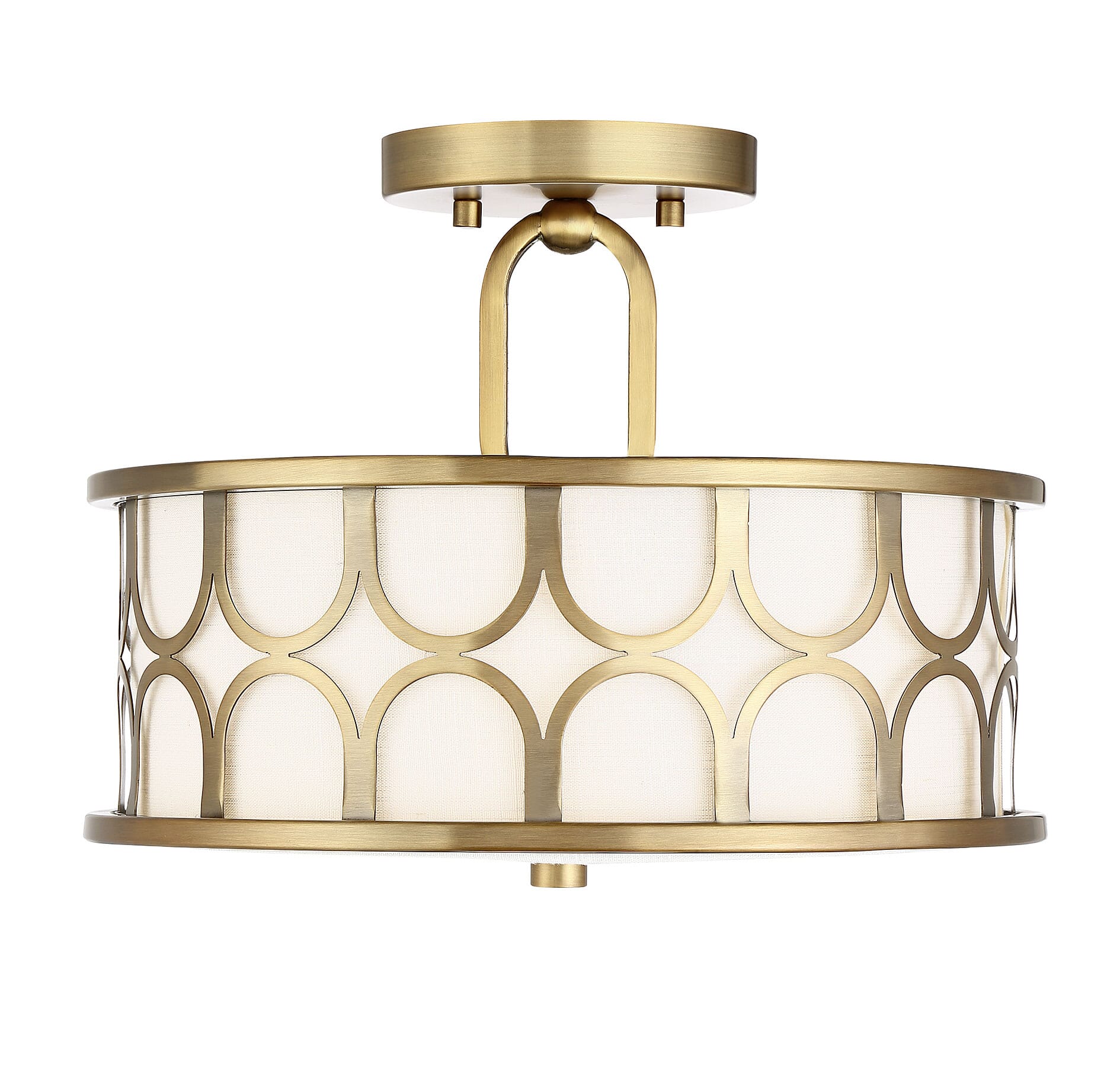 Trade Winds Courtland Ceiling Light in Natural Brass