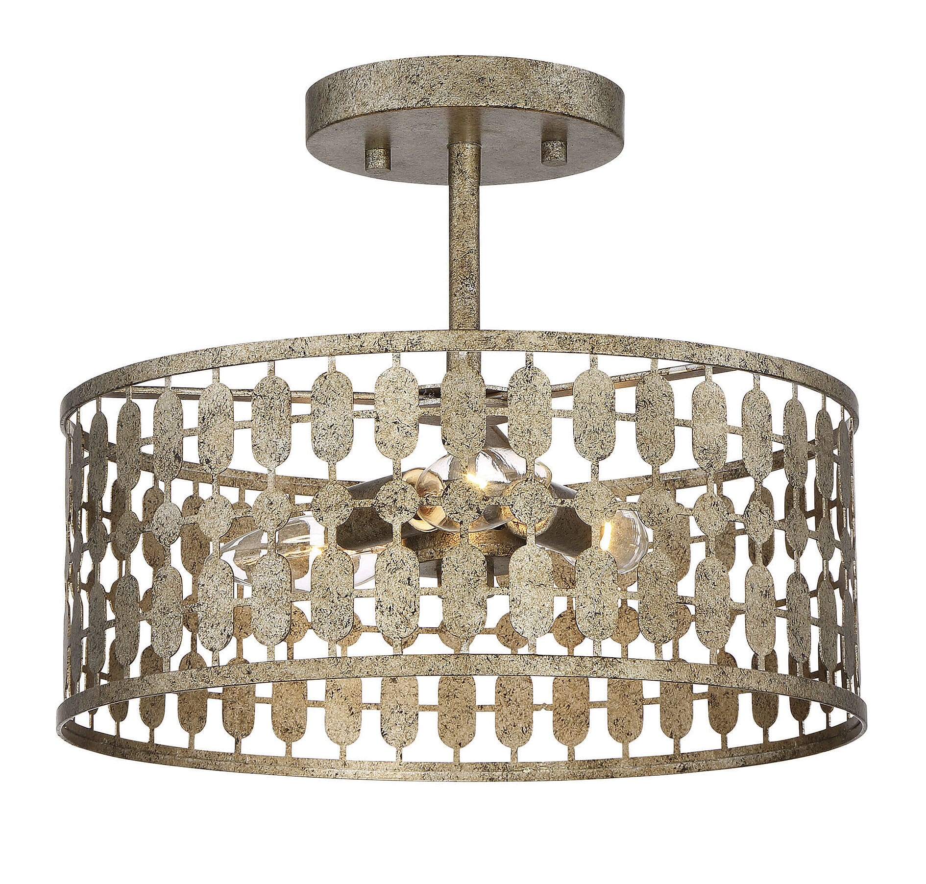 Trade Winds Nadine 3-Light Ceiling Light in Antique Gold