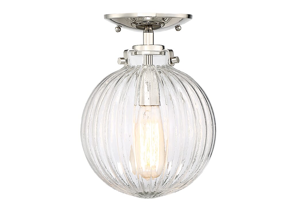 Trade Winds Nicole Ceiling Light in Polished Nickel