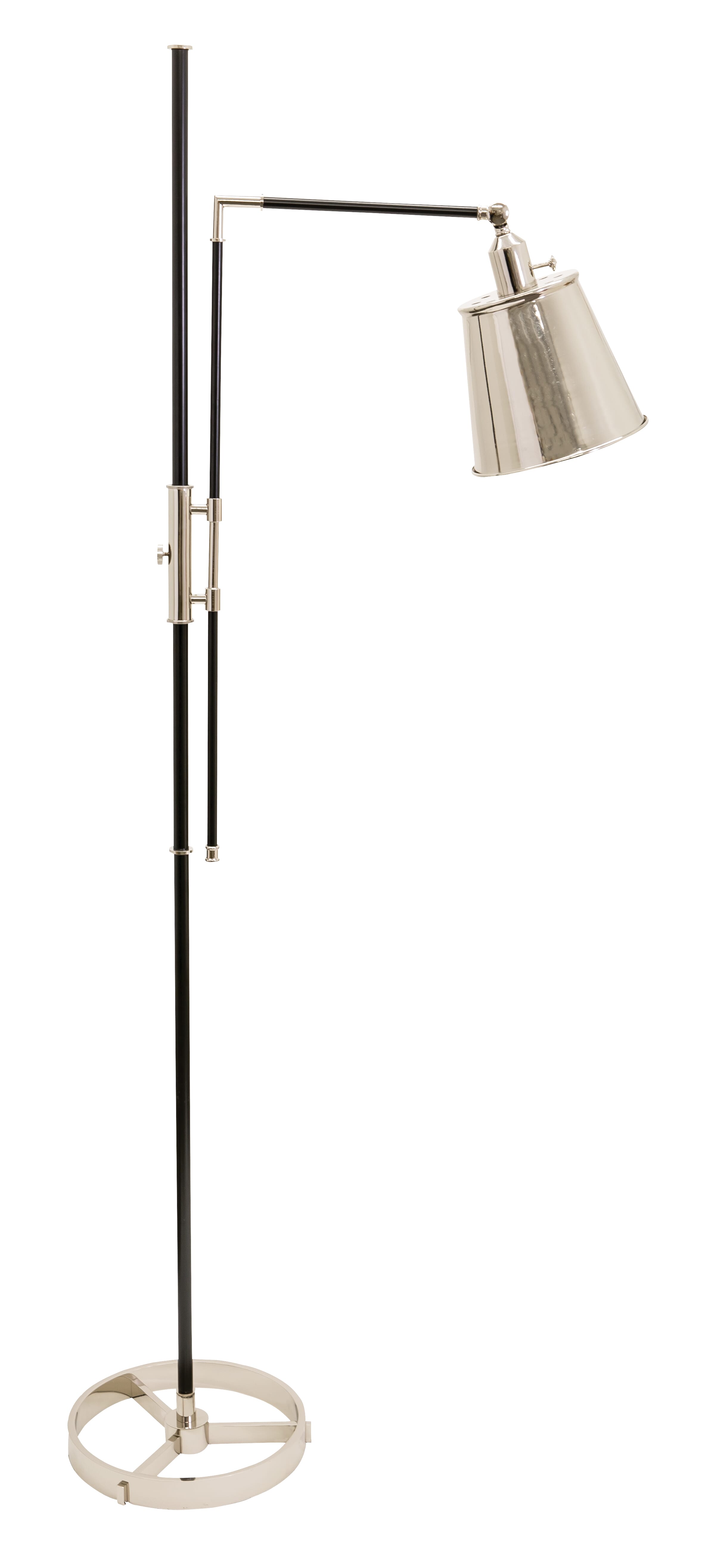 House of Troy Morgan 65" Floor Lamp in Black with Polished Nickel