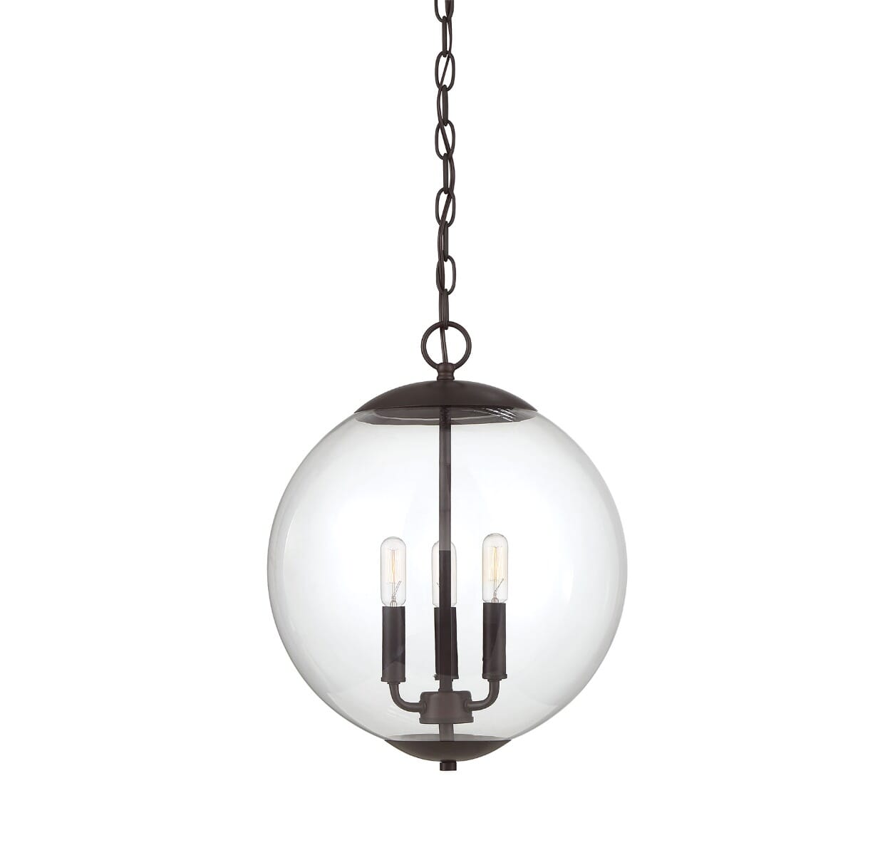 Trade Winds Katie Glass Globe Pendant in Oil Rubbed Bronze