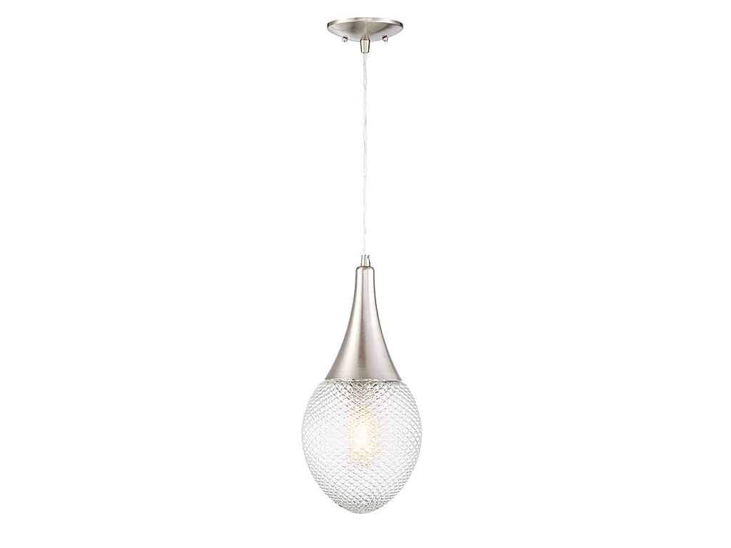 Trade Winds Krista 8" Mini Pendant in Brushed Nickel