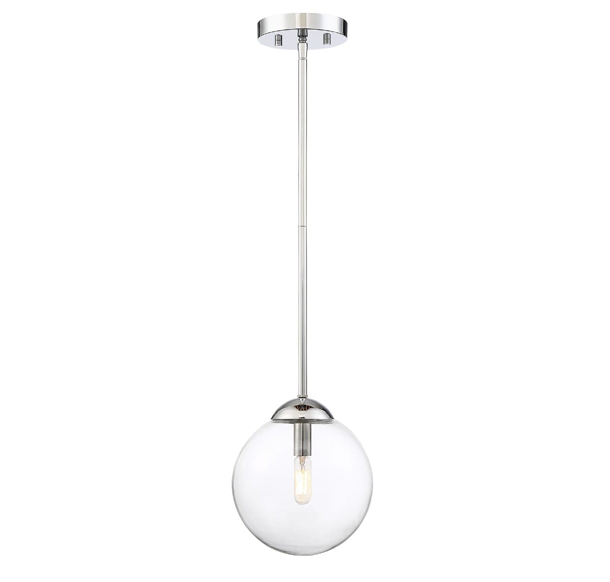 Trade Winds Chelsea Glass Pendant Light in Chrome