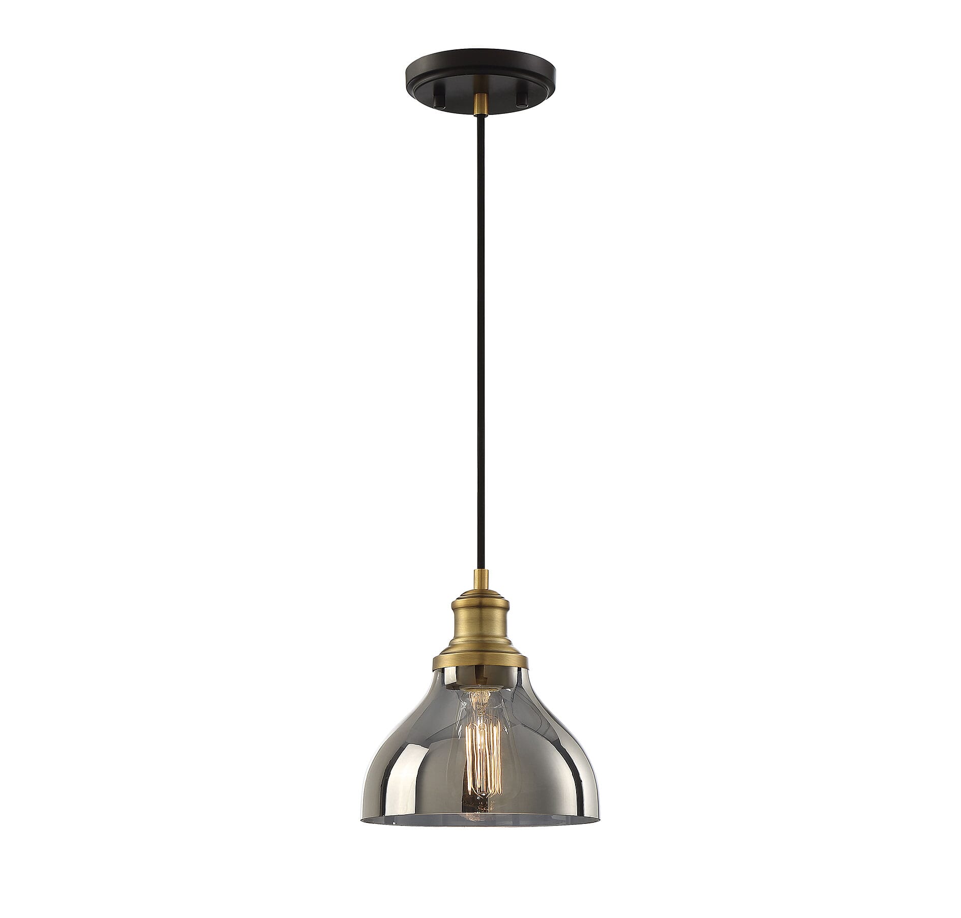 Trade Winds Roth Glass Pendant Light in Oil Rubbed Bronze