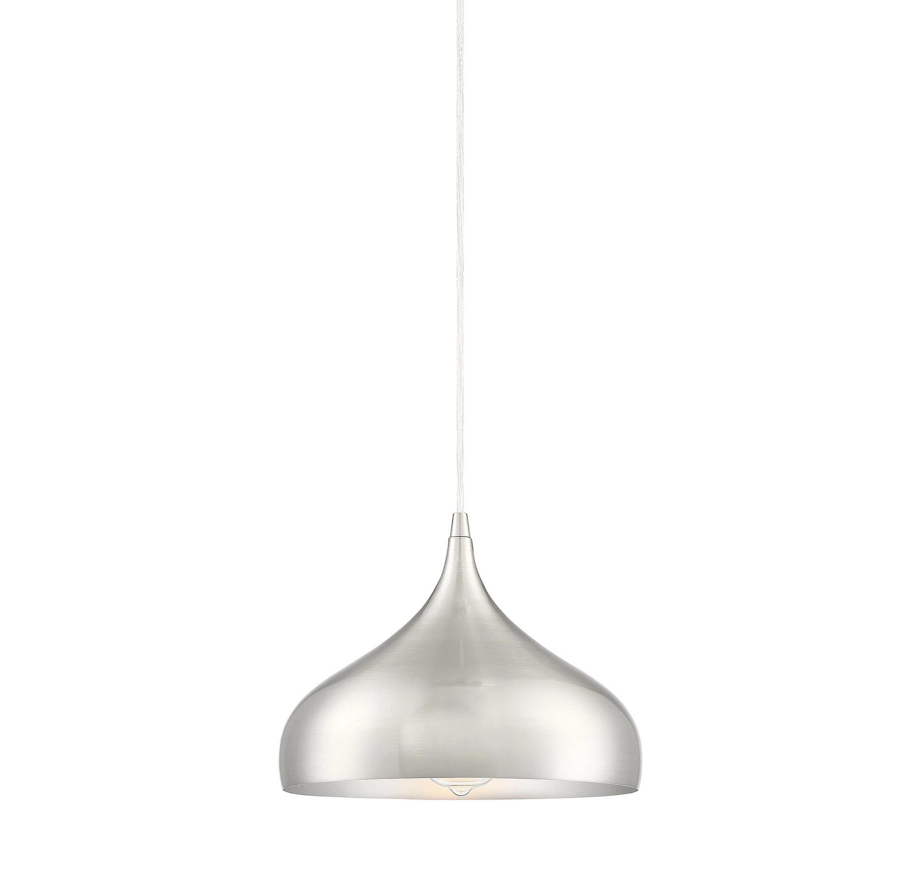 Trade Winds Patricia Plug-In Pendant Light in Satin Nickel