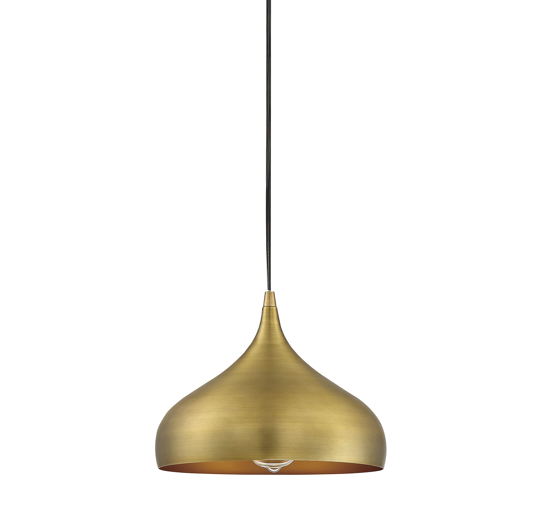 Trade Winds Patricia Plug-In Pendant Light in Warm Brass