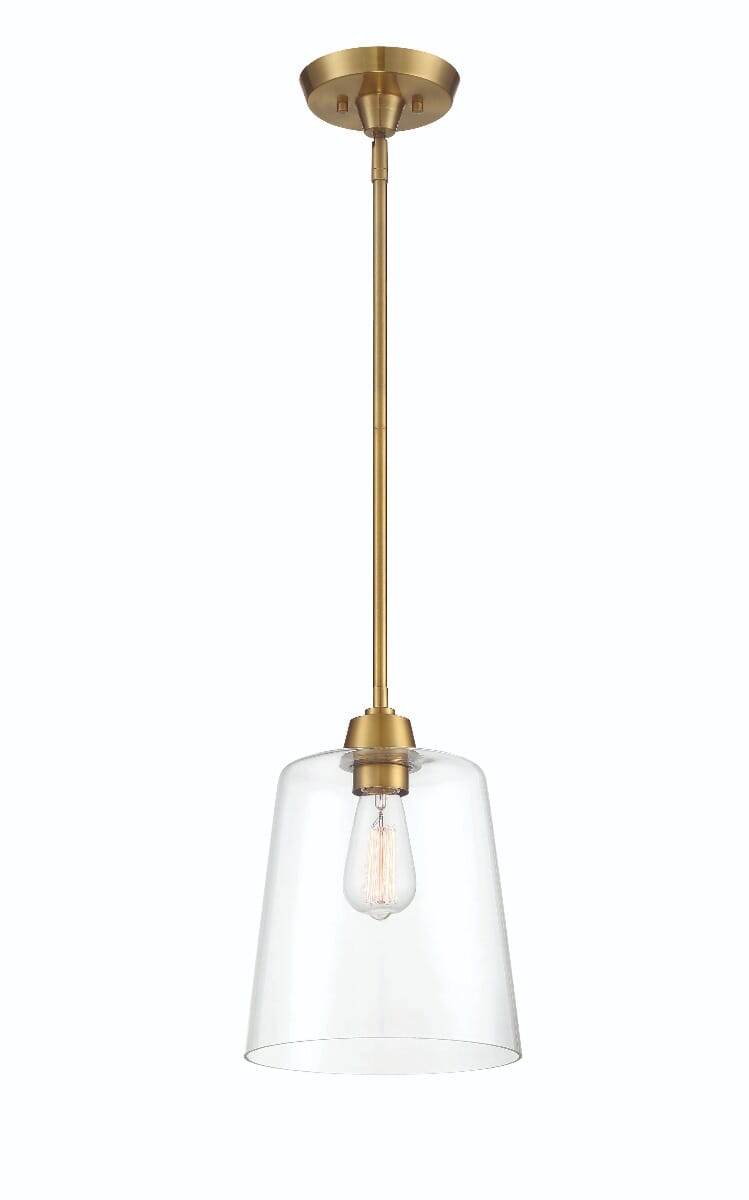 Trade Winds Templeton Pendant Light in Natural Brass