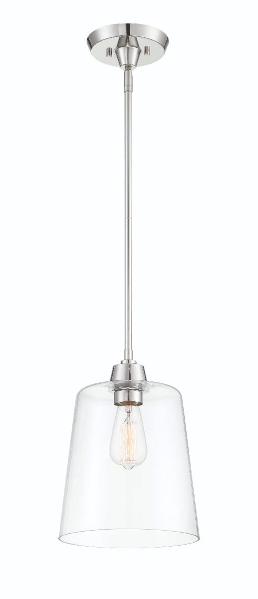 Trade Winds Templeton Pendant Light in Polished Nickel